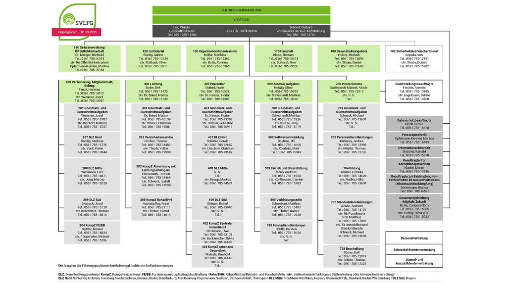 Vergrößerung des Bildes für Organigramm der SVLFG.