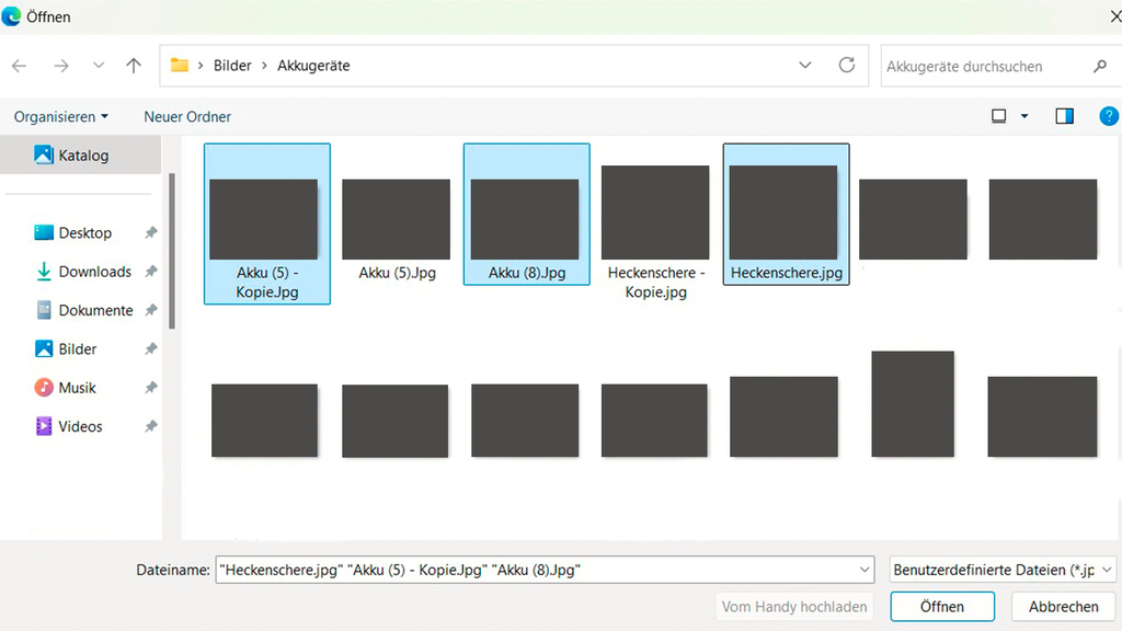 Vergrößerung des Bildes für Bildauswahl beim Antragsverfahren im Versichertenportal "meine SVLFG".